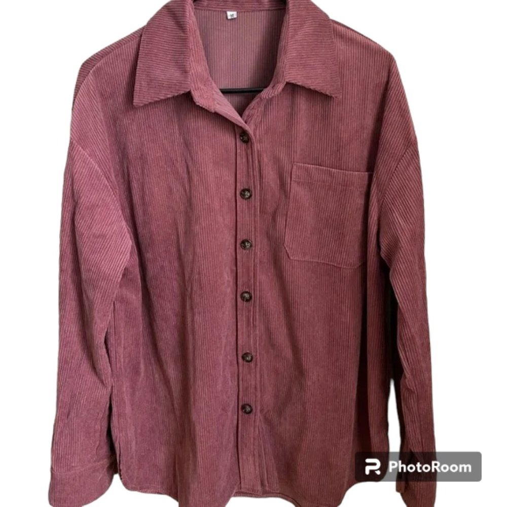 Womens CorduroyButton Up Shacket